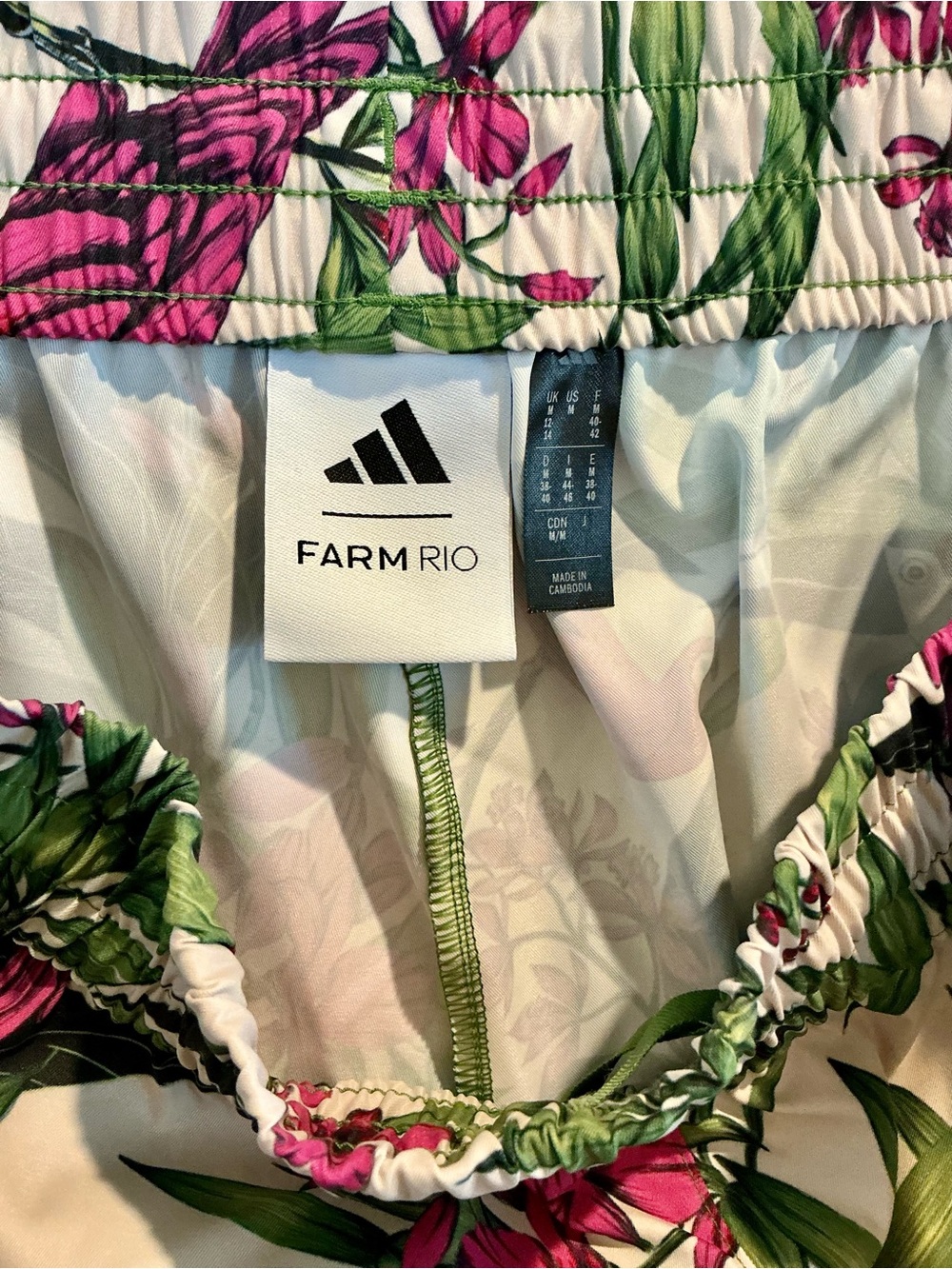 Adidas x Farm Rio Premium Track Pants W/ Tropical Print Crew Green New Size M - Picture 8 of 10